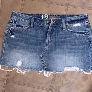 Buckle ripped jean skirt size 7